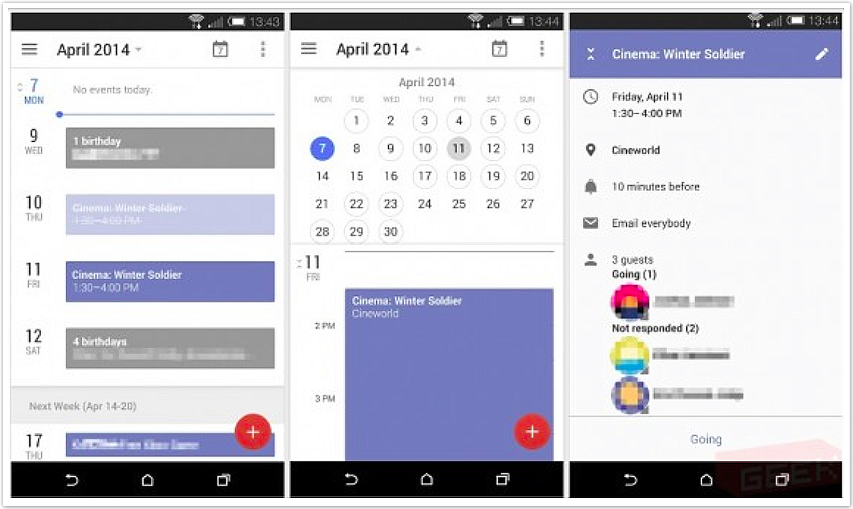 google重新设计calendar应用,启用全新ui并增加新功能