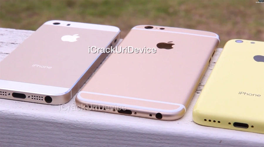 视频中所展示的 iphone 6后壳的 苹果logo是镂空的,与 iphone 5s的
